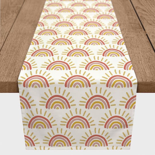 72" Sun Pattern Cotton Twill Runner